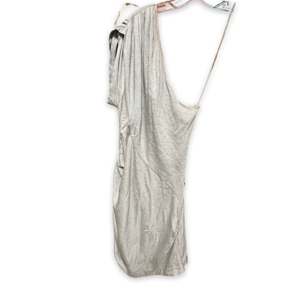 IRO Rogues Jersey One Shoulder Asymmetrical Dress in Mixed Grey Large - Picture 4 of 8